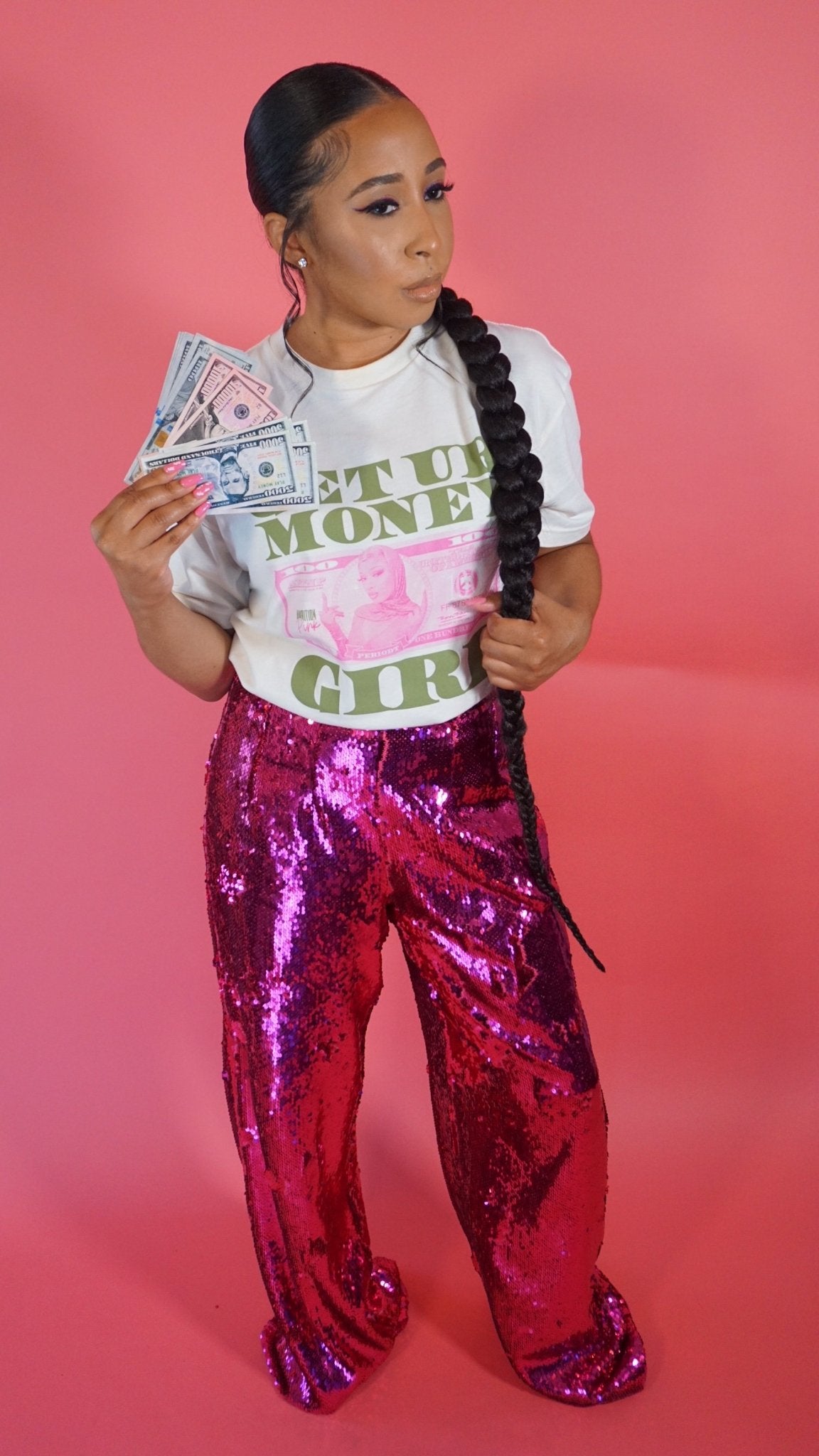 Get Your Money Girl / T-Shirt - Ambition Is The New Pink