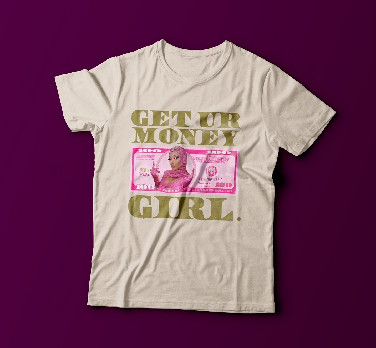 Get Your Money Girl / T-Shirt - Ambition Is The New Pink