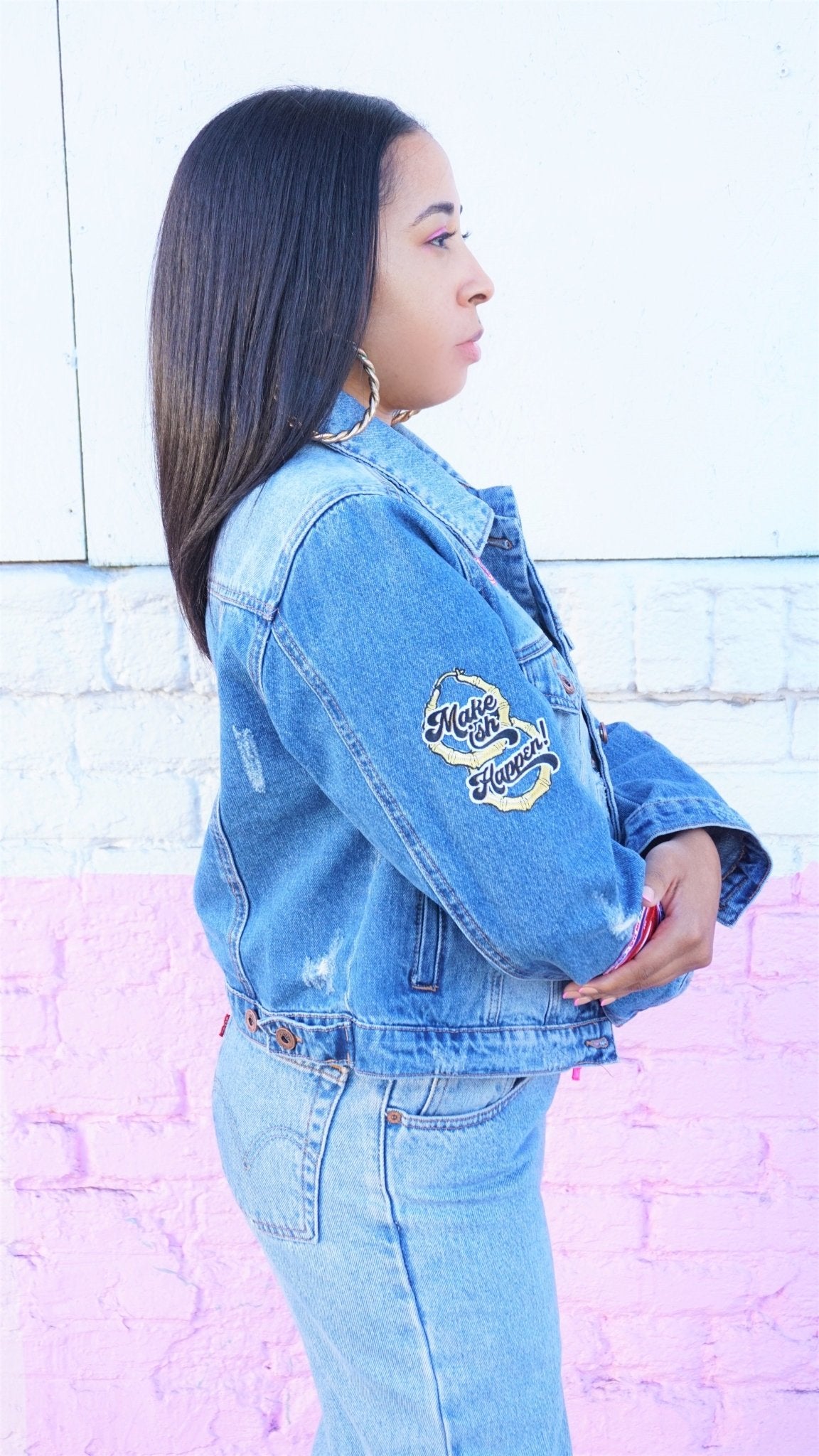 Ambitious Girl Magic Denim Jacket - Ambition Is The New Pink