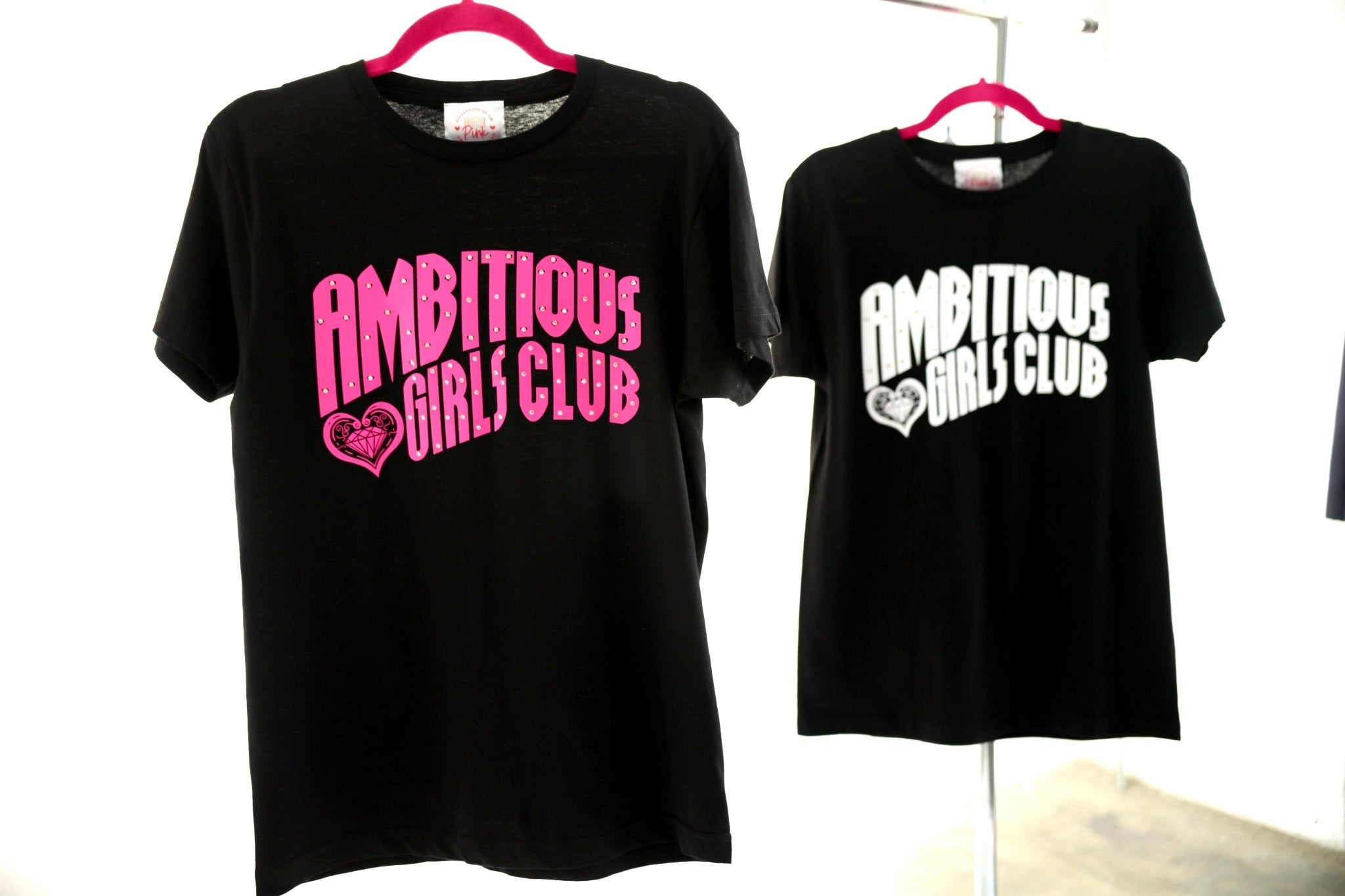 Ambitious Girls Club Black: Tee - Ambition Is The New Pink