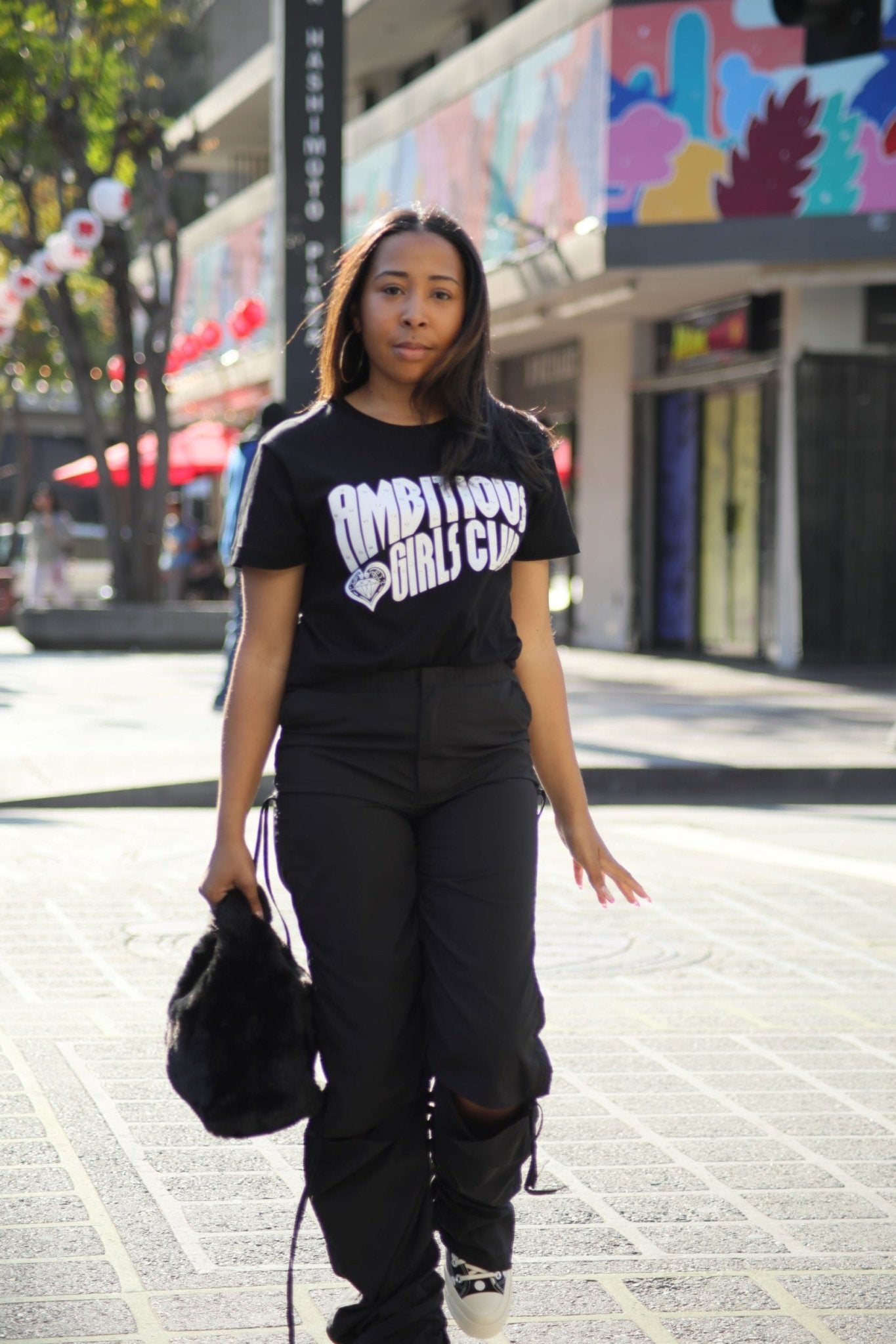 Ambitious Girls Club Black: Tee - Ambition Is The New Pink