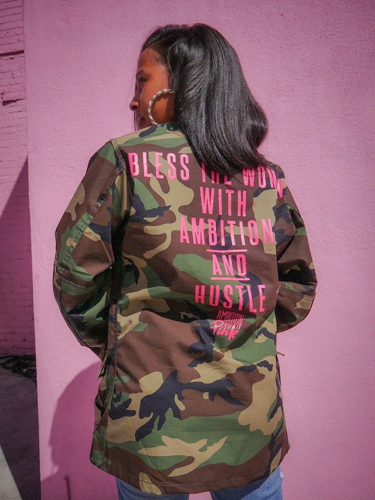 Bless The Woman Camo Jacket - Ambition Is The New Pink