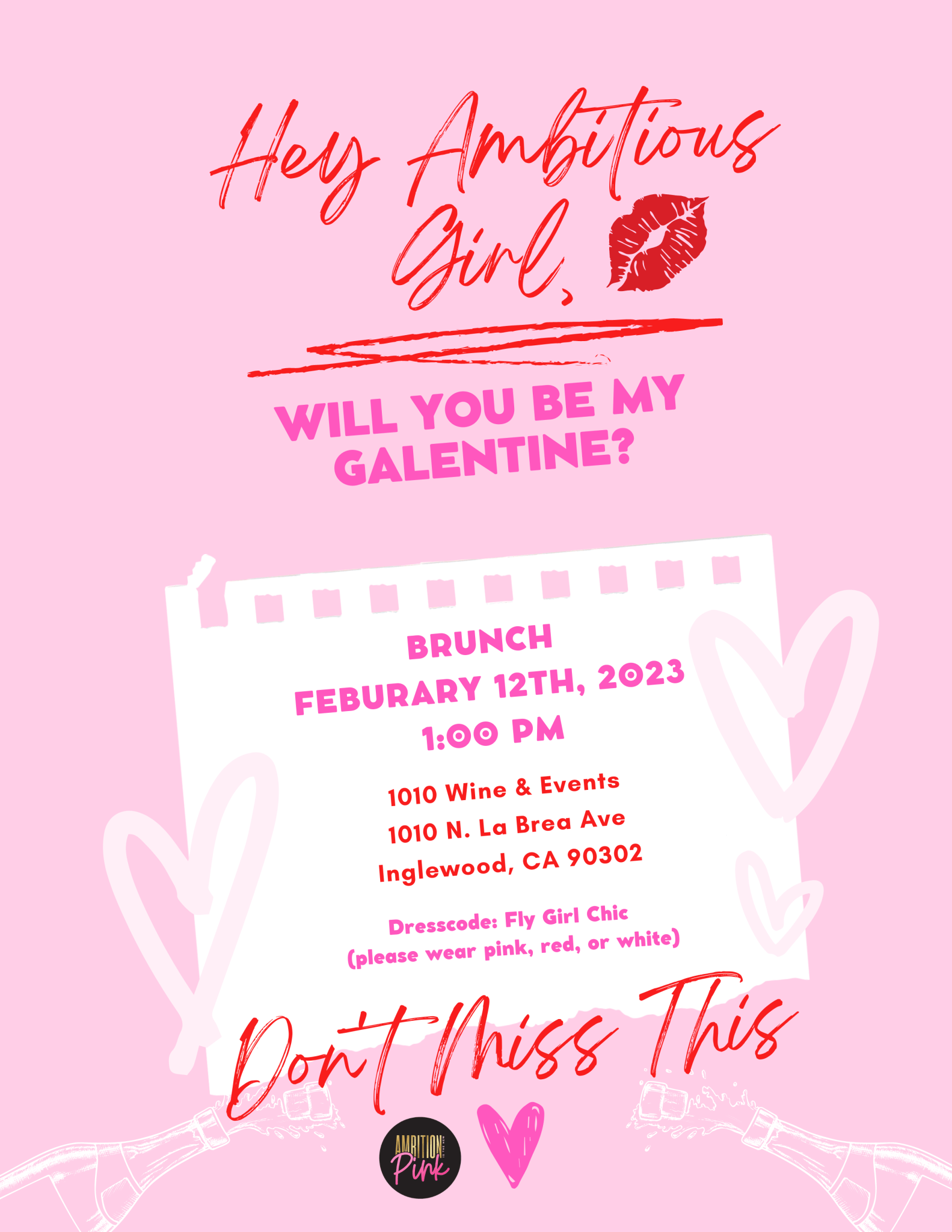 Galentine's Day Brunch - Ambition Is The New Pink