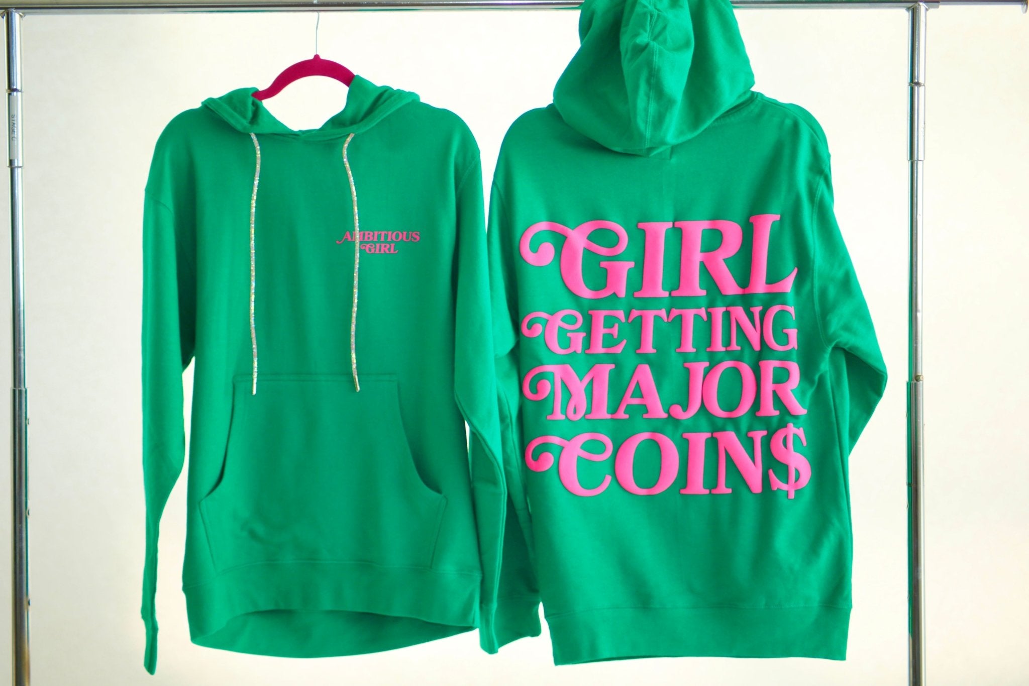 Girls Getting Major Coin$: Hoodie - Ambition Is The New Pink