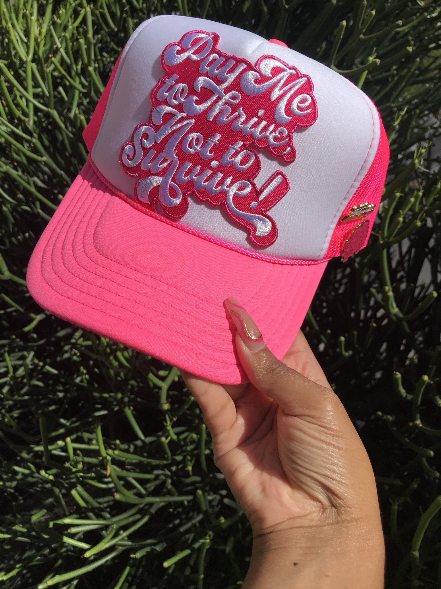 Pay Me To Thrive Trucker hat - Ambition Is The New Pink